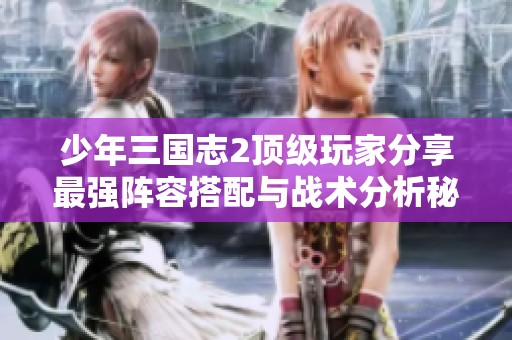 少年三国志2顶级玩家分享最强阵容搭配与战术分析秘籍