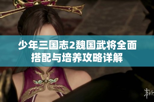 少年三国志2魏国武将全面搭配与培养攻略详解