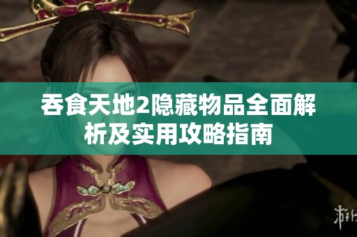 吞食天地2隐藏物品全面解析及实用攻略指南