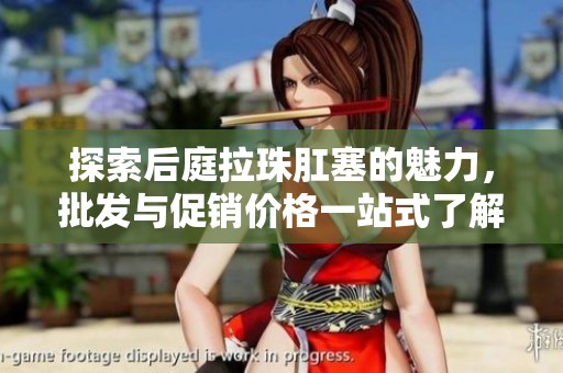 探索后庭拉珠肛塞的魅力，批发与促销价格一站式了解