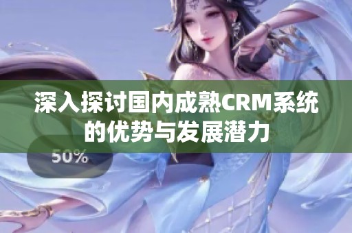 深入探讨国内成熟CRM系统的优势与发展潜力