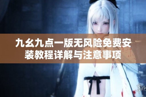 九幺九点一版无风险免费安装教程详解与注意事项
