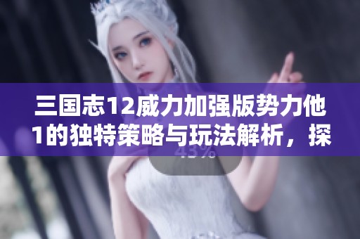 三国志12威力加强版势力他1的独特策略与玩法解析，探讨其战斗优势与战局影响