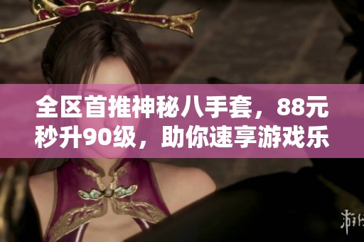 全区首推神秘八手套，88元秒升90级，助你速享游戏乐趣与挑战