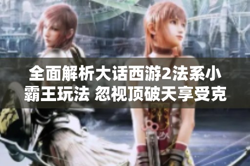 全面解析大话西游2法系小霸王玩法 忽视顶破天享受克火制胜策略