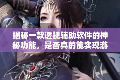 揭秘一款透视辅助软件的神秘功能，是否真的能实现游戏开挂效果