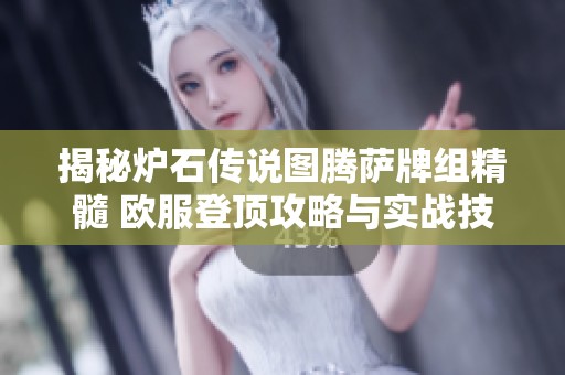 揭秘炉石传说图腾萨牌组精髓 欧服登顶攻略与实战技巧全面解析