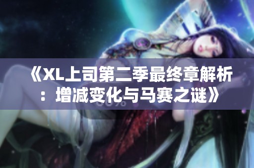 《XL上司第二季最终章解析：增减变化与马赛之谜》