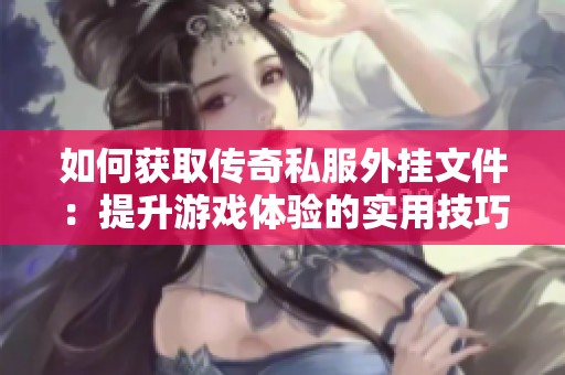 如何获取传奇私服外挂文件：提升游戏体验的实用技巧与方法揭秘