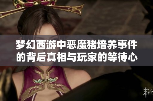 梦幻西游中恶魔猪培养事件的背后真相与玩家的等待心路历程解析