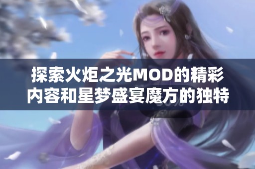 探索火炬之光MOD的精彩内容和星梦盛宴魔方的独特魅力详解