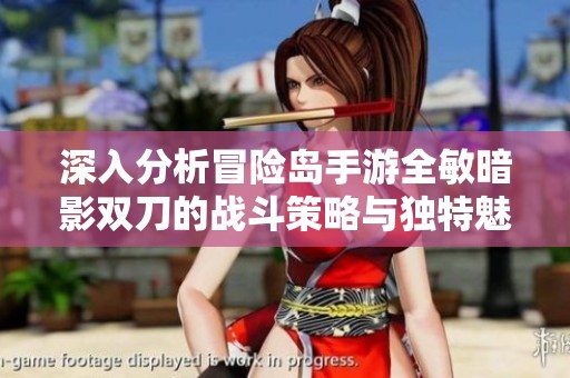 深入分析冒险岛手游全敏暗影双刀的战斗策略与独特魅力探秘之旅