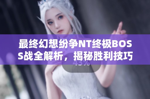 最终幻想纷争NT终极BOSS战全解析，揭秘胜利技巧与战斗策略！