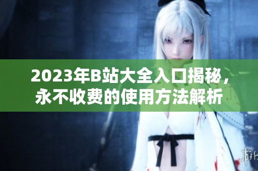 2023年B站大全入口揭秘，永不收费的使用方法解析