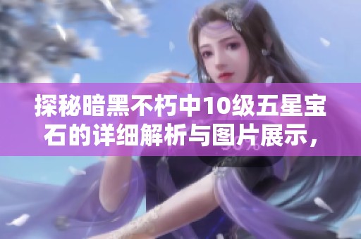 探秘暗黑不朽中10级五星宝石的详细解析与图片展示，揭开其神秘面纱