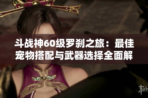 斗战神60级罗刹之旅：最佳宠物搭配与武器选择全面解析与推荐
