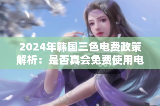 2024年韩国三色电费政策解析：是否真会免费使用电力