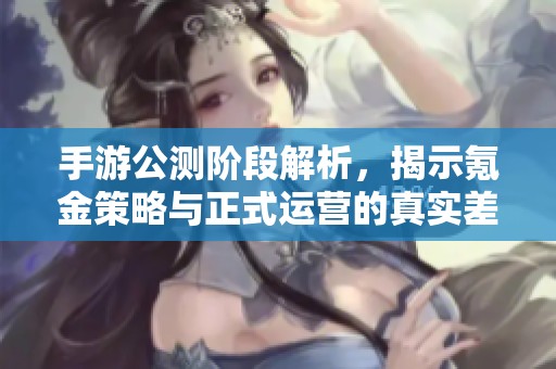 手游公测阶段解析，揭示氪金策略与正式运营的真实差异与影响探讨