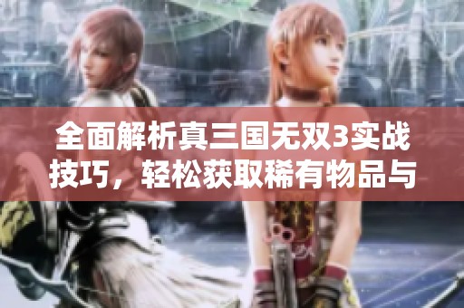 全面解析真三国无双3实战技巧，轻松获取稀有物品与丰厚奖励秘籍