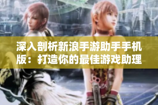 深入剖析新浪手游助手手机版：打造你的最佳游戏助理与攻略伴侣