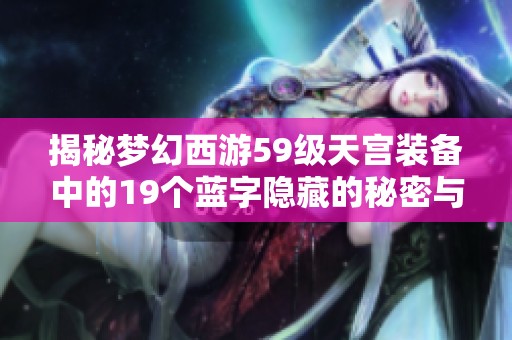 揭秘梦幻西游59级天宫装备中的19个蓝字隐藏的秘密与极致选择技巧