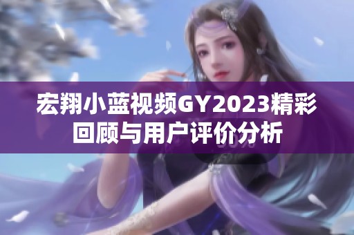 宏翔小蓝视频GY2023精彩回顾与用户评价分析