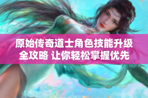 原始传奇道士角色技能升级全攻略 让你轻松掌握优先级选择