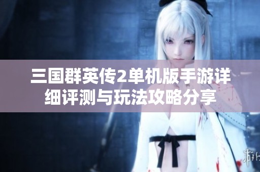 三国群英传2单机版手游详细评测与玩法攻略分享