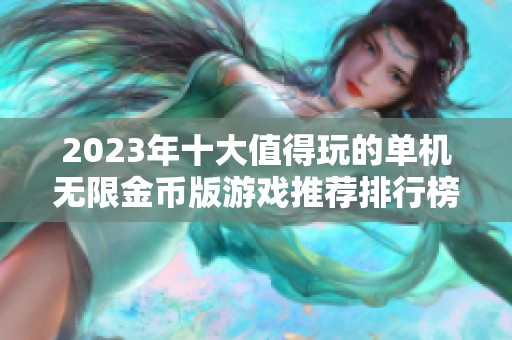 2023年十大值得玩的单机无限金币版游戏推荐排行榜