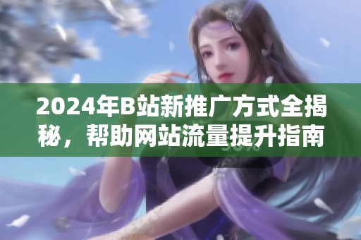 2024年B站新推广方式全揭秘，帮助网站流量提升指南
