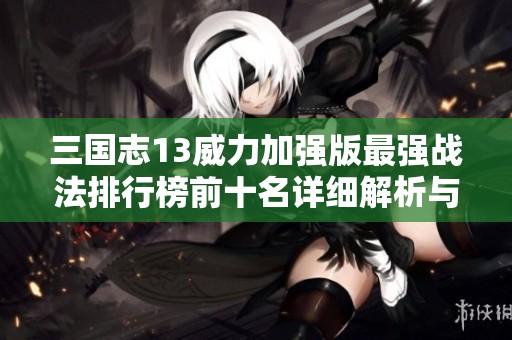 三国志13威力加强版最强战法排行榜前十名详细解析与推荐