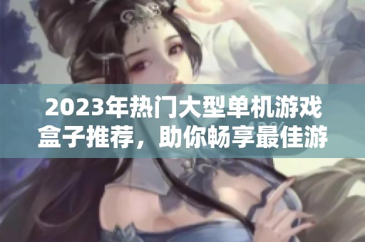 2023年热门大型单机游戏盒子推荐，助你畅享最佳游戏体验