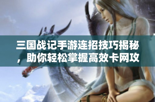 三国战记手游连招技巧揭秘，助你轻松掌握高效卡网攻略