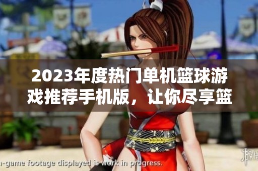 2023年度热门单机篮球游戏推荐手机版，让你尽享篮球乐趣