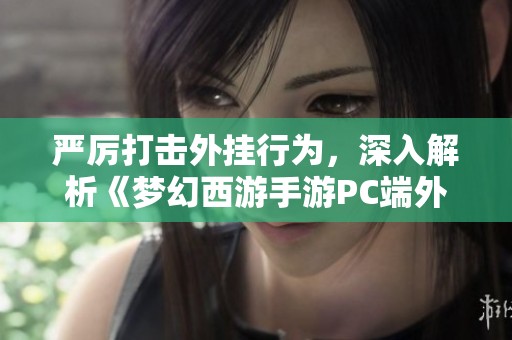 严厉打击外挂行为，深入解析《梦幻西游手游PC端外挂》的危害与防范措施
