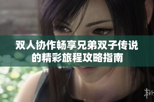 双人协作畅享兄弟双子传说的精彩旅程攻略指南