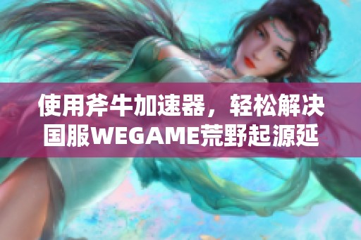 使用斧牛加速器，轻松解决国服WEGAME荒野起源延迟卡顿问题