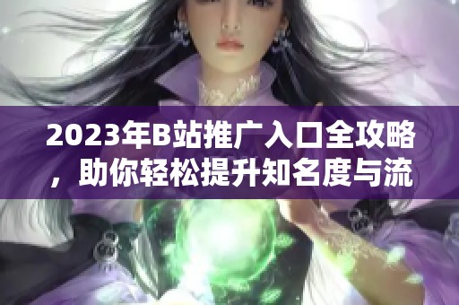 2023年B站推广入口全攻略，助你轻松提升知名度与流量