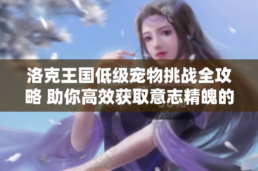 洛克王国低级宠物挑战全攻略 助你高效获取意志精魄的致胜技巧