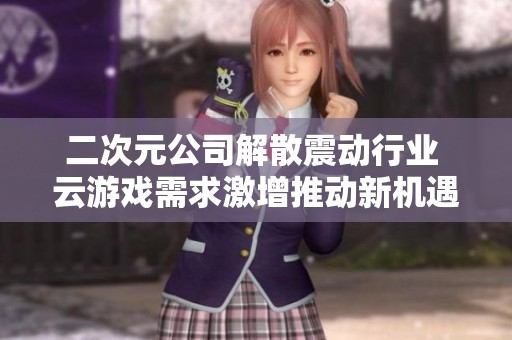 二次元公司解散震动行业 云游戏需求激增推动新机遇