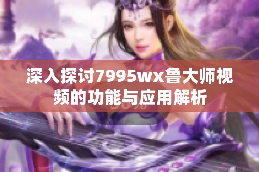 深入探讨7995wx鲁大师视频的功能与应用解析