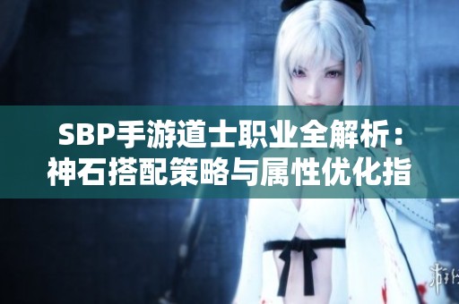 SBP手游道士职业全解析：神石搭配策略与属性优化指南