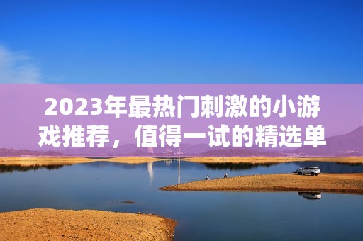 2023年最热门刺激的小游戏推荐，值得一试的精选单机游戏