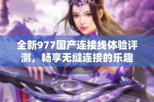 全新977国产连接线体验评测，畅享无缝连接的乐趣