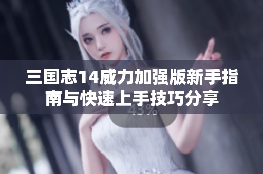 三国志14威力加强版新手指南与快速上手技巧分享