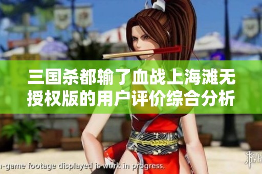 三国杀都输了血战上海滩无授权版的用户评价综合分析
