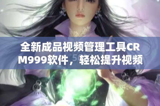 全新成品视频管理工具CRM999软件，轻松提升视频处理效率