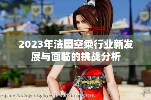 2023年法国空乘行业新发展与面临的挑战分析