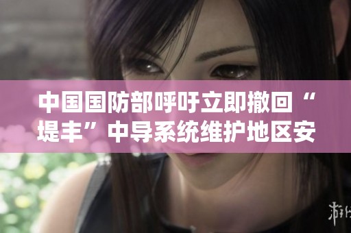 中国国防部呼吁立即撤回“堤丰”中导系统维护地区安全稳定