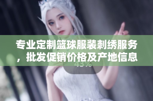 专业定制篮球服装刺绣服务，批发促销价格及产地信息介绍